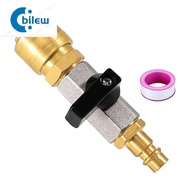 BIL Compressed Air Stopcock 1 4inch Quick Release Coupling 1 4inch Copper Filling Adapter Compressed