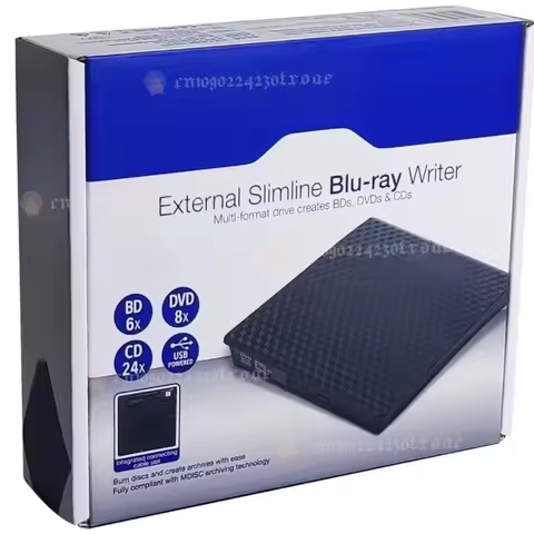 For Verbatim BDR Burner External Slimline Ultra HD 4K Blu-Ray Writer Portable Blu Ray Disc Drive USB