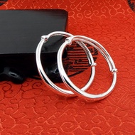 Baby bracelet, bracelet厂家纯银 999纯银手镯 光面圆肚儿童手镯 传统宝宝银手镯首饰3.8