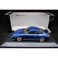 Mini Champs 1 43 PORSCHE 911 GT3 RS, Mini Cut PORSCHE 911 GT3 RS Plain Car.Beautiful Crystal Blue, 2