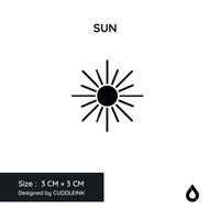 "Sun" Cuddleink Matte Ink Tattoo