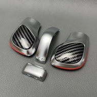 Chrome With Carbon Gear Shift Knob Side Cover DSG Emblem For VW Golf 6 7 R GTI Passat B7 B8 CC R20 J