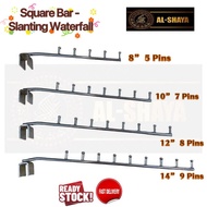 SQUARE BAR - SLANTING WATERFALL HOOK 5PIN/7PIN/8PIN/9PIN