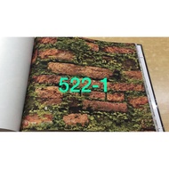 CAFE MOSS BRICK PATTERN WALLPAPER