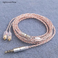 [lightoverflow] HiFi Earphone Upgrade Cable MMCX 3.5mm 1.2m Silver Plated Core Cable For Sennheiser 