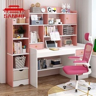 kids study table set kids study desk children study table Home girl's desk and bookshelf combination in one primary school student study table and chair set