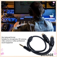 BORAG Dual XLR Female to 1/4in Male, Stereo Audio 0.5m / 1.6ft 6.35mm TRS to 2 XLR Y Splitter Cable,