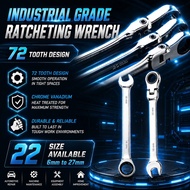 Workshop Flexible Head Ratchet Combination Spanar Metric Hand Tool 6-27mm