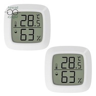 2 Pcs Mini Indoor Digital Hygrometer Thermometer with LCD Display and Thermometer for Home,Office,Fridge,Center Wheel(℃)