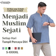 Baju Koko Muslim Pria Arra Series Yusuf Lengan Pendek Premium Jumbo