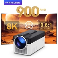 Magcubic Ultra Short Throw HY450 Projector with Auto Offset 8K 4K 1080P 900ANSI BT5.4 Electronic Foc