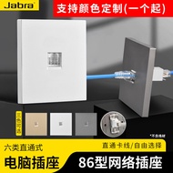 Type 86 Type 6 Network Cable Socket Panel Super 5 Dual Computer Socket Network Broadband Gigabit Net