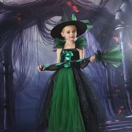 Halloween Children cos Costume Ghost Festival Witch cosplay cosplay Costume Witch Long Skirt Pettisk