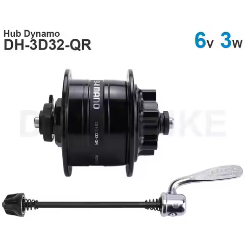 SHIMANO - Hub Dynamo DH-3D37-QR DH-3D32-QR DH-3D32-NT Disc Brake 3.0W CENTER LOCK Quick Release - 16