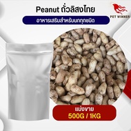 ถั่วลิสงไทย Thai PeaNut อาหารนก กระต่าย หนู กระต่าย กระรอก ชูก้า และสัตว์ฟันแทะ อาหารสัตว์เลี้ยง (แบ่งขาย 500G / 1KG)