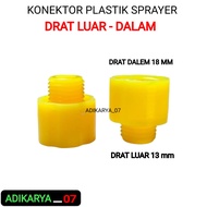 Konektor Sprayer Elektrik Nepel Stik Teleskopik Sambungan Stik Sprayer CBA Nepel Semprotan Hama DD 18MM - DL 13MM