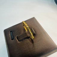 22k / 916 Gold Diamond Cut Pinky Ring