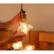 Retro Edison vintage incandescent light bulb, star-shaped filament-E27 (incandescent)
