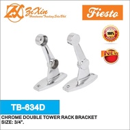 TB-634D 3/4" CHROME DOUBLE TOWEL BRACKET
