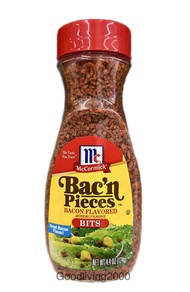 (Free shipping)  Mccormick Bacn Pieces Imitation Bacon Flavored Bits 124 g แม็คคอร์มิค แบค เอ็น พีชเซส เบคอน เฟลเวอร์ บิทส์ (แป้งถั่วเหลืองอบกรอบกลิ่นเบคอน) 124 g.