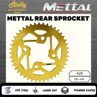 REAR SPROCKET METTAL 428｜HONDA RS150R / RS-X｜38T–44T｜Gold / Black｜C45G / C45FG Steel Sprocket