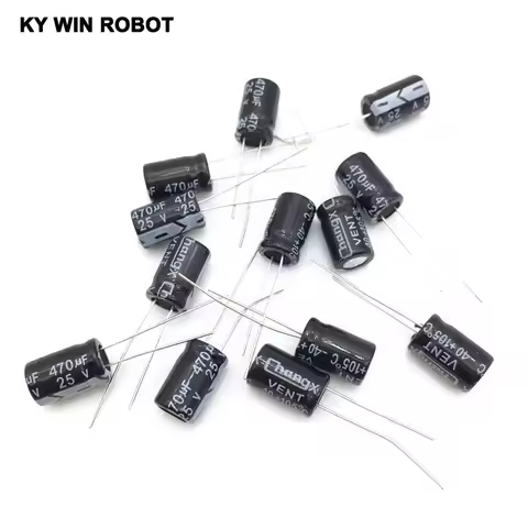 50pcs Aluminum electrolytic capacitor 470uF 25V 8*12 Electrolytic capacitor 470 uf