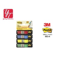 3M Post-it® 683-4 Small Flags 0.47"X1.7" 4 Pads Standard Colours - 140 Flags