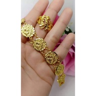Set Rt+cincin bunga raya emas suasa sadur