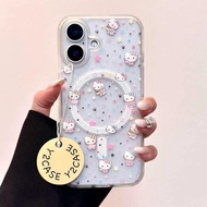 Star Biye Kitty Cat Ice Mist Magnetic Case for iPhone 17 / 13 Pro Max / 11 Pro Max / 15 Pro Max / AI
