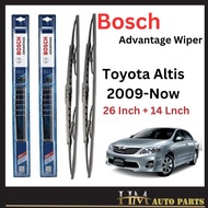Toyota Altis 2009 - Now 26" Inch + 14" Inch BA2614 Genuine Bosch Advantage Front Wiper Blade Set 261