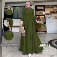 (Model Elegan) Gamis Ungu Terong Polos Jumbo / Gamis Warna Ungu Terong Tua / Gamis Terbaru Warna Ung