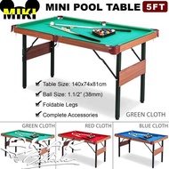MIKI 5-ft Mini Pool Table Mainan Anak Meja Billiard Kecil MDF Hadiah
