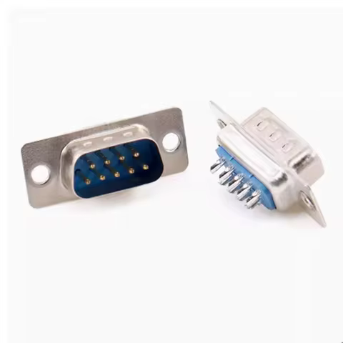 10pcs RS232 DB9 Connector 9 Pin 2 Row Solder Type Plug D-SUB Male Female Plug Socket Connector