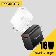 Essager 18W USB A Charger QC Fast Charging Phone QC 3.0 Phone Fast Charger Earphones