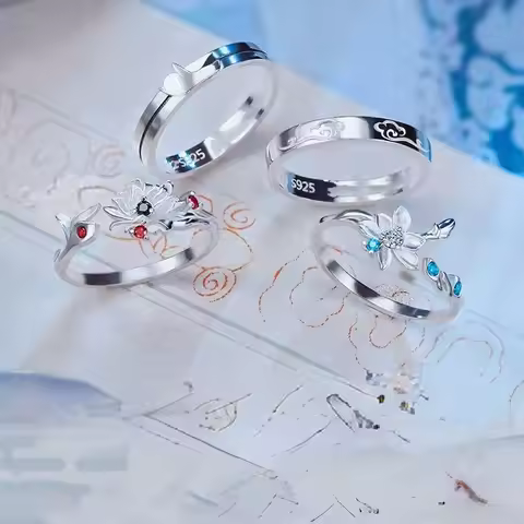 Mo Dao Zu Shi MDZS Cosplay Grandmaster of Demonic Cultivation Wei Wuxian Lan Wangji Rings Couple cos