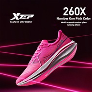 XTEP 260X Women Running Shoes Rebound over 85% Race Training Carbon Plate Marathon Running Shoe For 