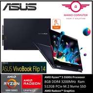 Asus VivoBook Flip 14 TM420U-AEC551TS 14" FHD 2-In-1 Touch Laptop Bespoke Black ( Ryzen 5 5500U, 8GB
