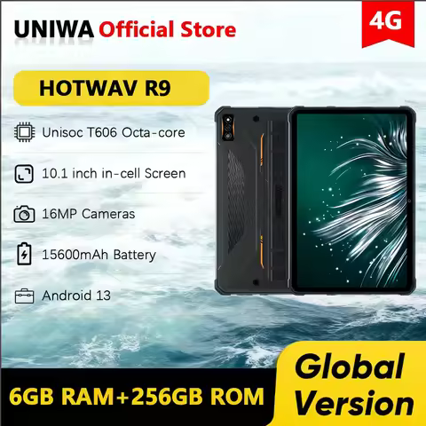 Global HOTWAV Tab R7 Rugged Tablet 15600mAh Battery 6GB 256GB Smart Pad OTG Reverse Charge 16MP 10.1