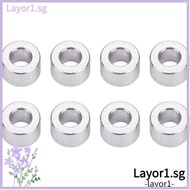 LAYOR1 8Pcs Shock Absorber Spacer, Silver Tone Aluminium Alloy Damper Spacer Washer, Practical d2.6xD5x2 Grommet Spacer Pads for RC Model Car