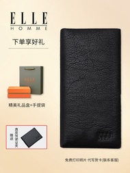กระเป๋าสตางค์หนังแท้ยาว ELLE HOMME วันพ่อ ของขวัญสำหรับแฟนหนุ่ม กระเป๋าสตางค์หนังวัวชั้นดี ทรงสี่เหล