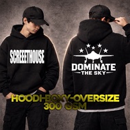 SCREETHOUSE Hoodie Boxy 300gsm Premium Unisex Hoodie Size ML XL DOMINATE THE SKY
