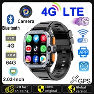 4G Smart Watch Android OS GPS Dual HD Camera Full Touch Screen Heart Rate Smartwatch for Men Women Support SIM and Wi-Fi Calls