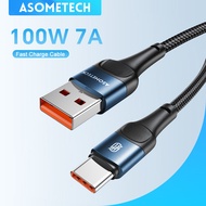 สาย USB Type C 7A สำหรับ realme ที่ชาร์จเร็วสาย USB C ประเภท C ที่ชาร์จสายข้อมูลสำหรับ Samsung S22 S20 realme OnePlus poco