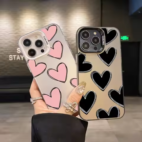 Big Black Love Heart Case for Huawei Honor X5C X7D X9D X6B X7B X9B X7A X8A X9A X9 400 200 Pro 90 Mag