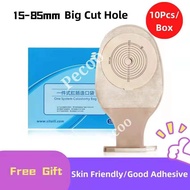 10pcs/box one-piece System Colostomy Stoma Bag Pouch Ileostomy Ostomy Bag Cut Size 20mm-85mm Opening