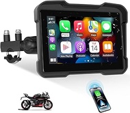 Motorcycle GPS Navigation System with Wireless Carplay Android Auto 5" Moto CarPlay Screen with Dual