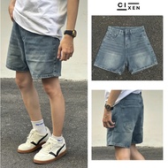 Men's wide-form above-the-knee jean shorts, men's above-the-knee jeans with national shape [QS2]