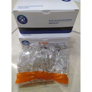 RJ45 cat6 connector contains 100 RJ45 ptofftech connectors