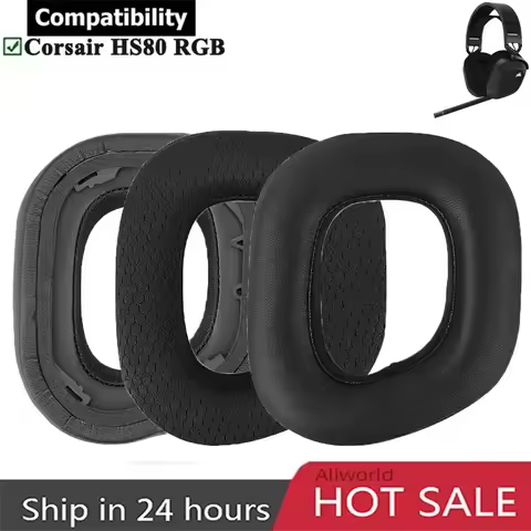 Ear Pads For CORSAIR HS80 RGB Headphones Soft Foam Cushion Cover High Quality Earpads HS80 Bluetooth