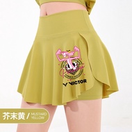 Victor Tennis Skirt 2024 New Badminton Skirt Pants Women Universal Quick Drying Table Tennis Skirt Sports Running Tennis Skirt Short Skirt